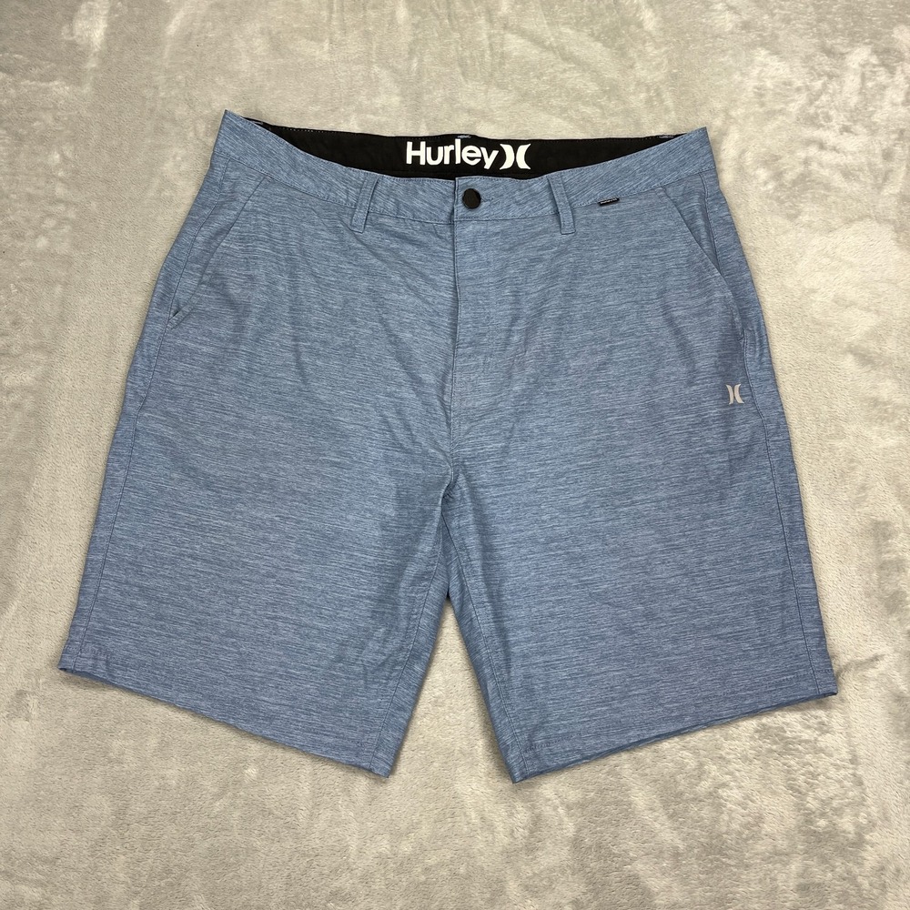 Hurley Shorts Mens 38 Gray Mesh Lined‎ Stretch Board Surf Surfing Slash Pocket